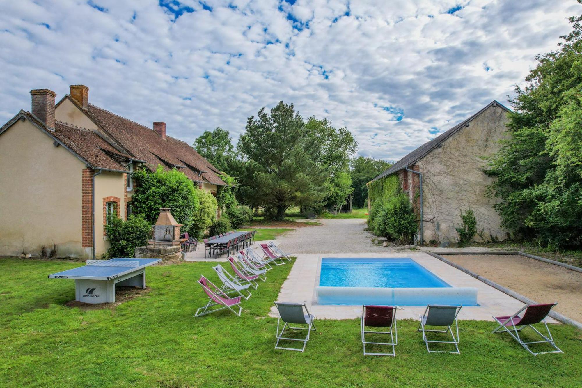 Crazy Villa Le Petit Belair 18 - Heated Pool - Foot - 2H Paris - 30P Aubigny-sur-Nere Luaran gambar